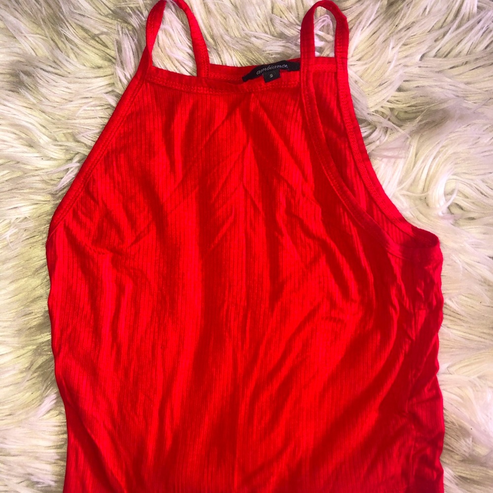 Red crop top